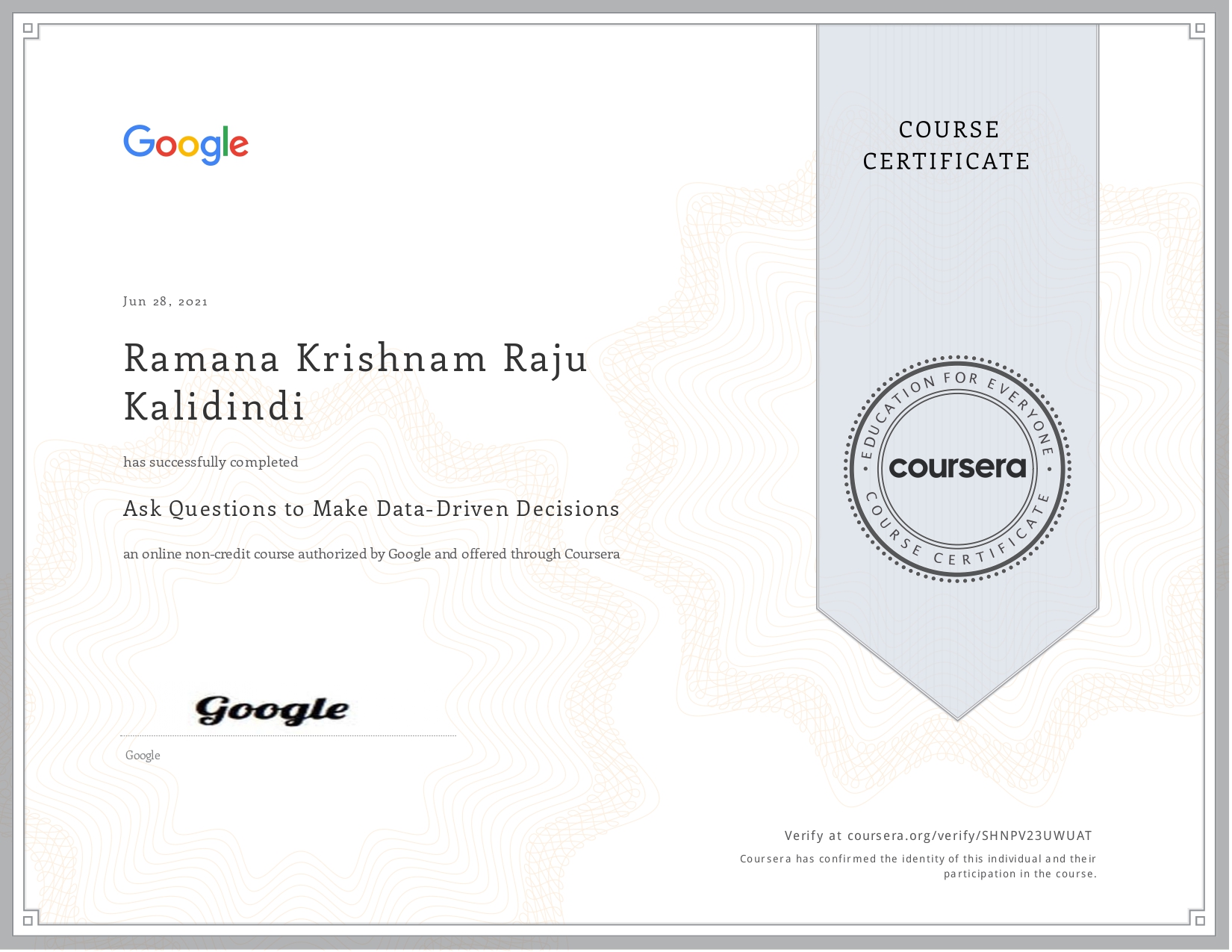 Certification 3